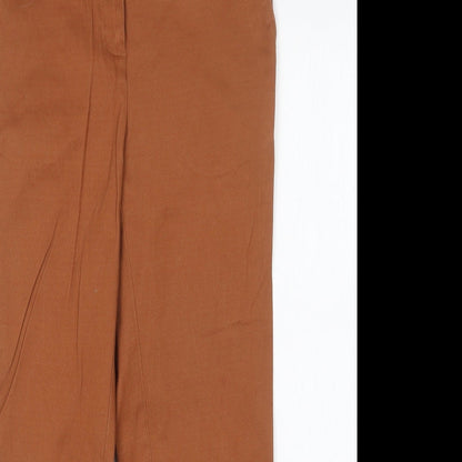 Womens UK Size 8 NEXT Regular Fit  Brown Trousers