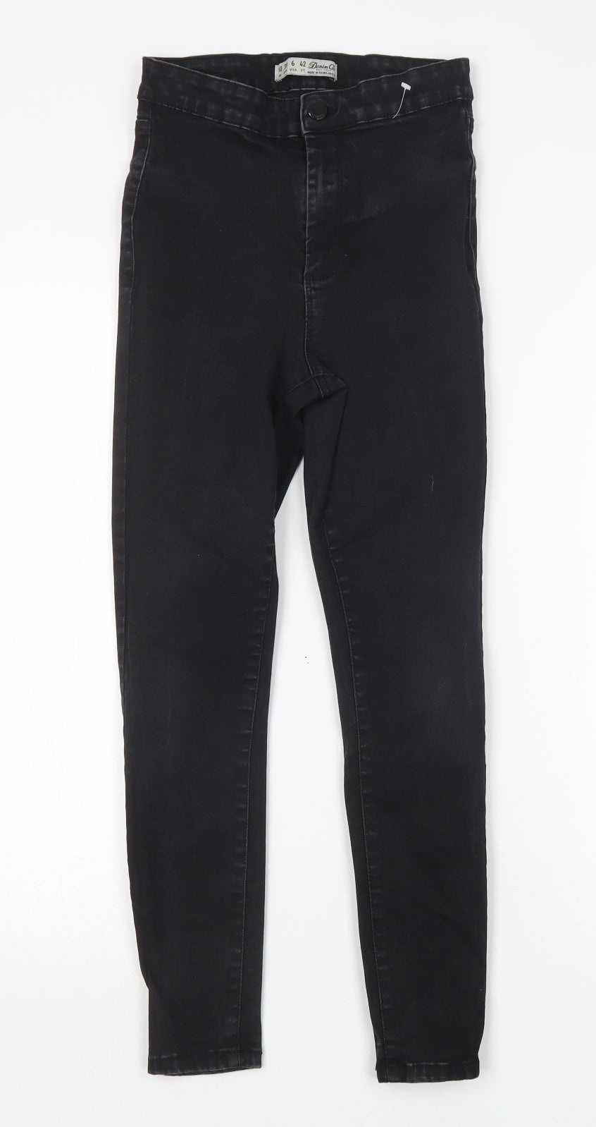 Denim co Womens Black  Cotton Skinny Jeans Size 10 L25 in Regular