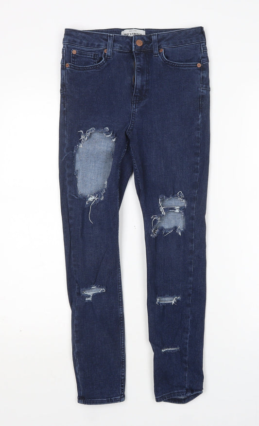 New Look Womens Blue  Cotton Skinny Jeans Size 8 L25 in Regular