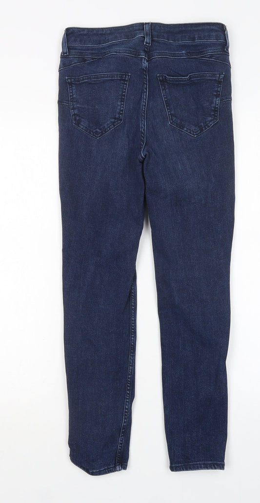 New Look Womens Blue  Cotton Skinny Jeans Size 8 L25 in Regular