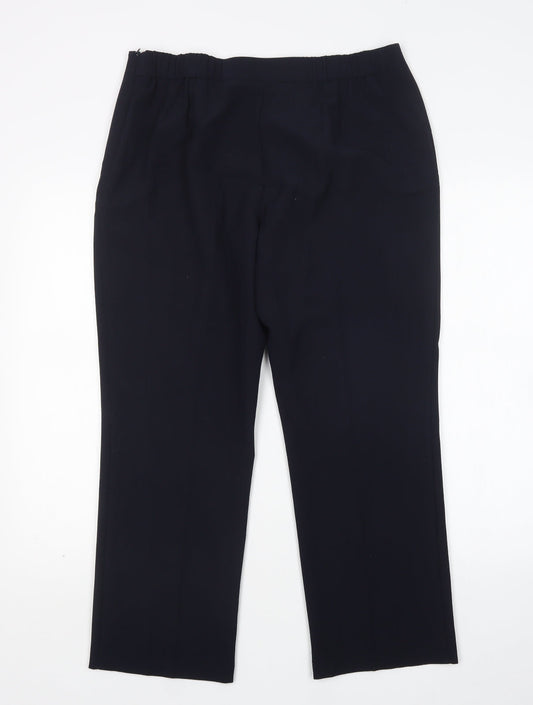 Womens UK Size 14 M&S Regular Fit  Blue Trousers
