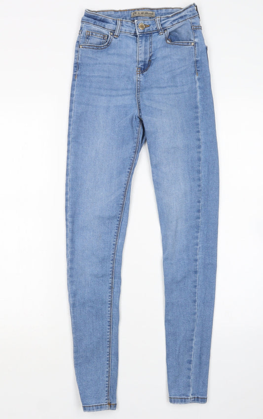Denim co Womens Blue  Cotton Skinny Jeans Size 8 L28 in Regular
