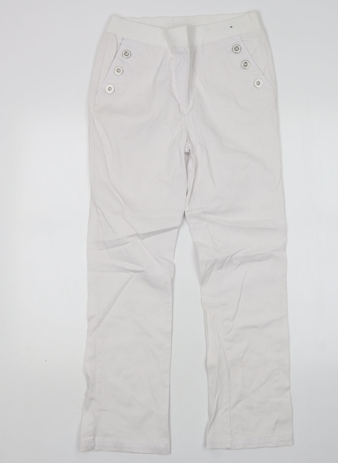 Debenhams Womens White  Cotton Jegging Jeans Size 10 L29 in Regular