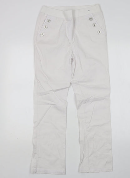 Debenhams Womens White  Cotton Jegging Jeans Size 10 L29 in Regular