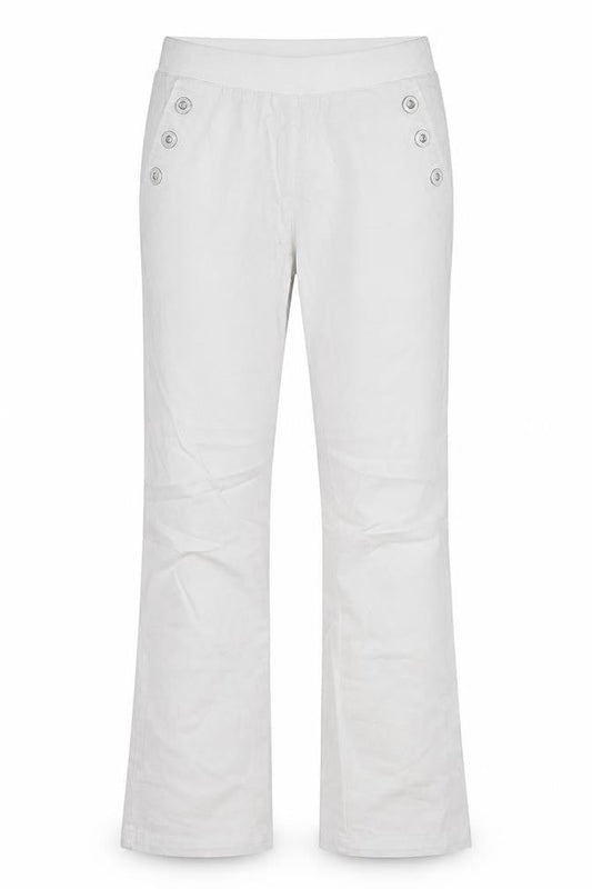 Front view of Debenhams women’s white cotton jegging jeans, size UK 10, 29-inch leg regular