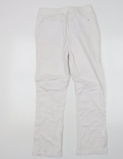Debenhams Womens White  Cotton Jegging Jeans Size 10 L29 in Regular