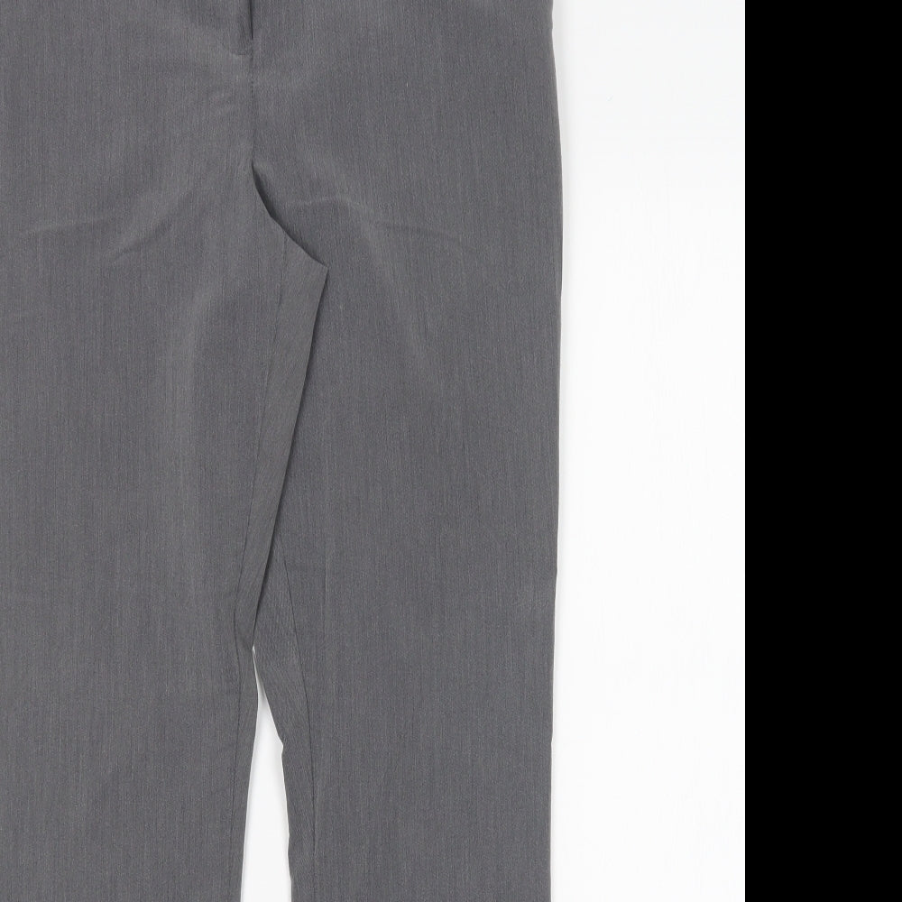 Topshop Womens Grey  Polyester Trousers  Size 10 L30 in Regular