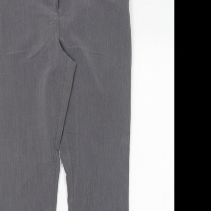 Topshop Womens Grey  Polyester Trousers  Size 10 L30 in Regular