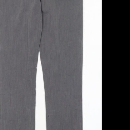 Topshop Womens Grey  Polyester Trousers  Size 10 L30 in Regular