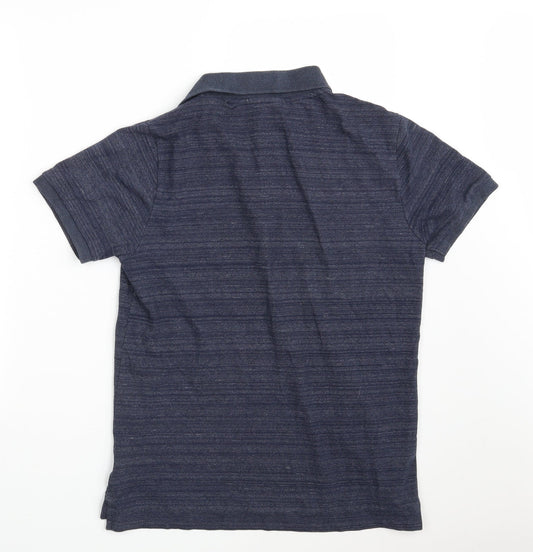 GAP  Mens Blue  100% Cotton  Polo Size M Collared Button