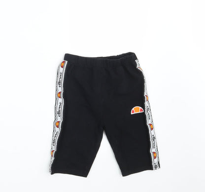 ellesse Womens Black  Cotton Compression Shorts Size 6 L10 in Athletic  - Waist 20in