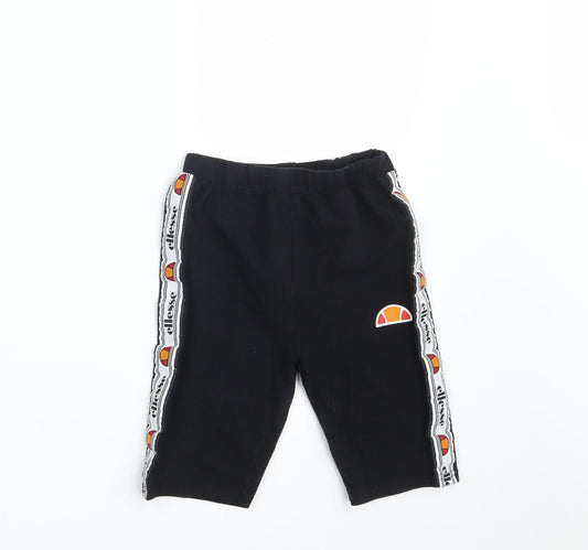 ellesse Womens Black  Cotton Compression Shorts Size 6 L10 in Athletic  - Waist 20in