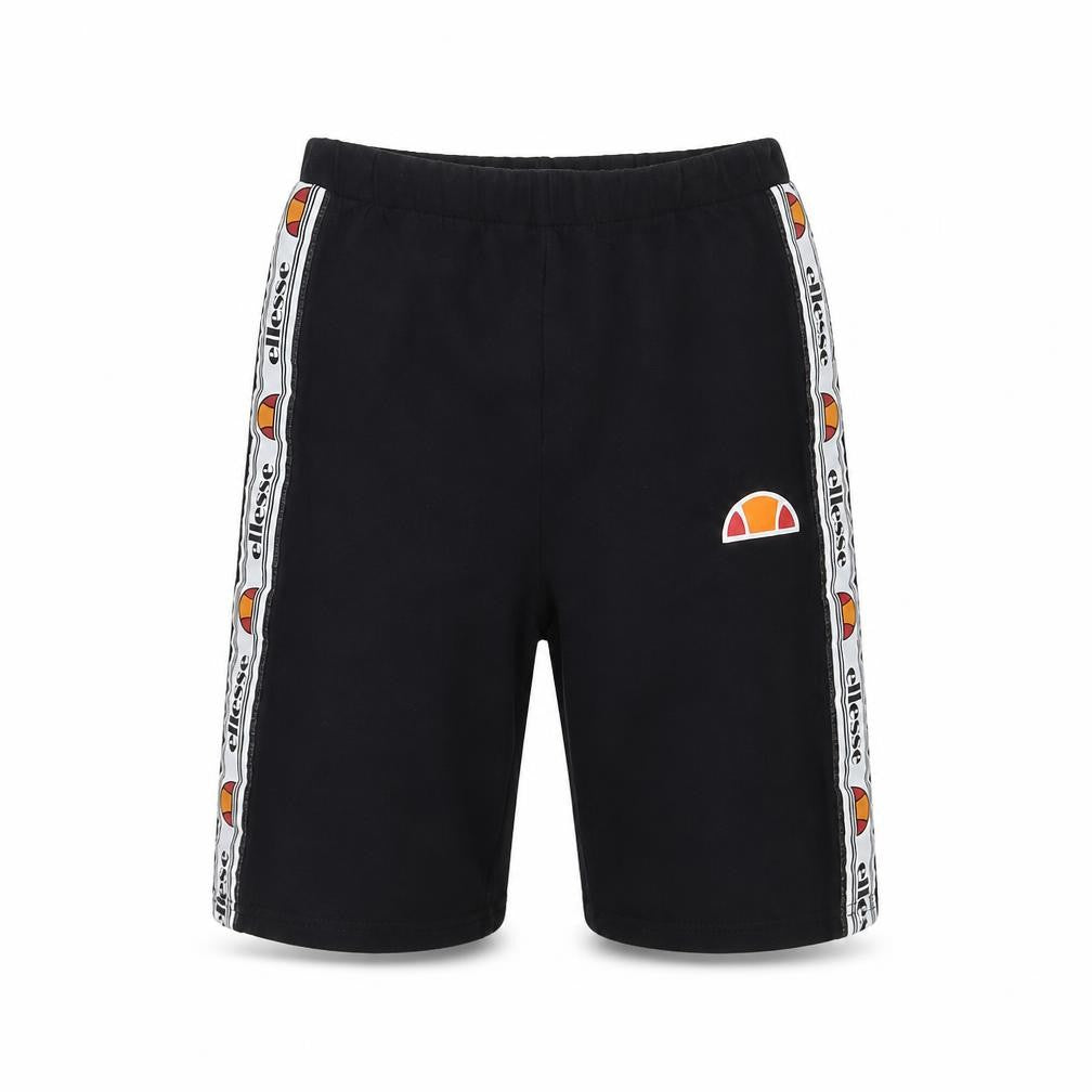 Front view of Ellesse women’s black cotton compression shorts, size UK 6, 10-inch leg athletic - waist 20in