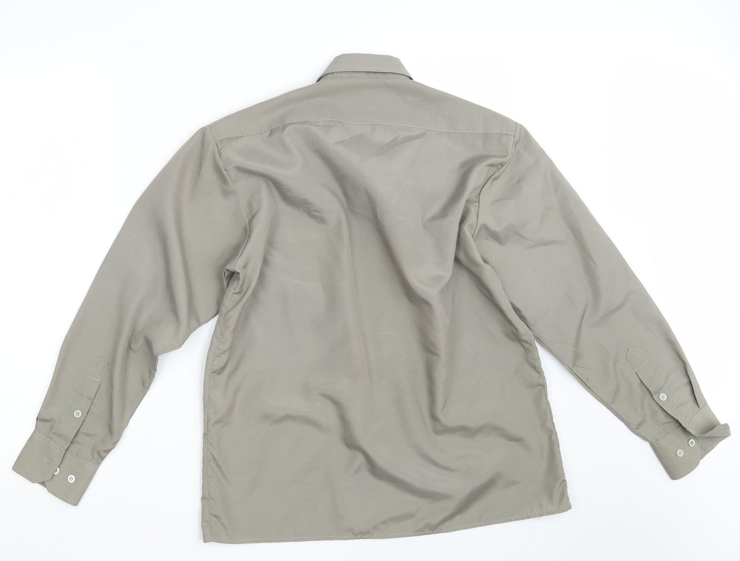 Mens UK Size One Size Hanover Beige  Button-Up Long Sleeve Casual Shirt