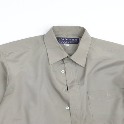 Mens UK Size One Size Hanover Beige  Button-Up Long Sleeve Casual Shirt