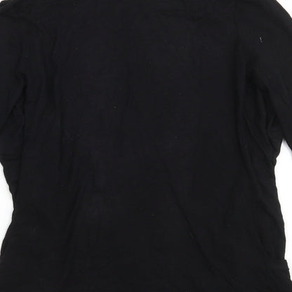 Womens UK Size 8 New Look Black Wrap Jumper