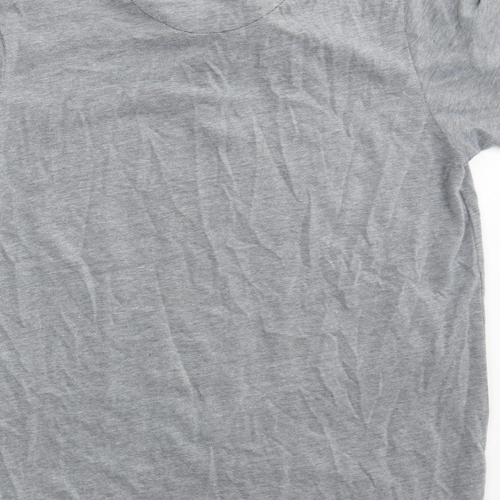 George Mens Grey  100% Cotton  Polo Size L Collared Button