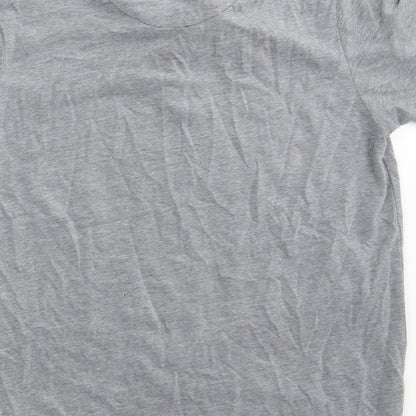 George Mens Grey  100% Cotton  Polo Size L Collared Button