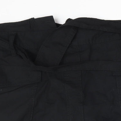 George Womens Black  Cotton Mini Skirt Size 10   Zip