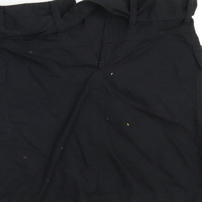 George Womens Black  Cotton Mini Skirt Size 10   Zip