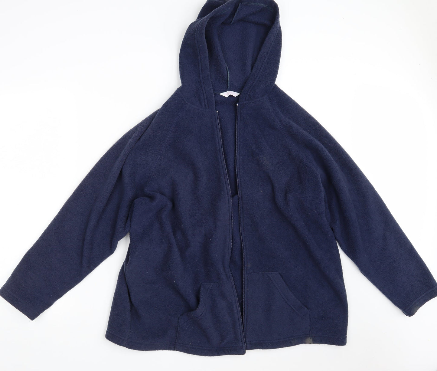 Womens UK Size 20 Casual Comfort Blue Full Zip Jumper