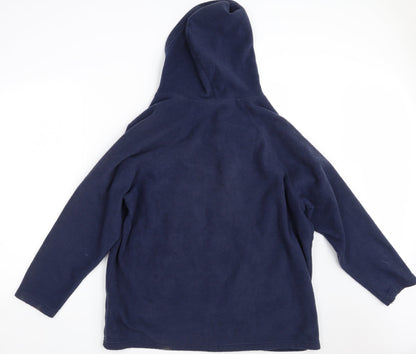 Womens UK Size 20 Casual Comfort Blue Full Zip Jumper