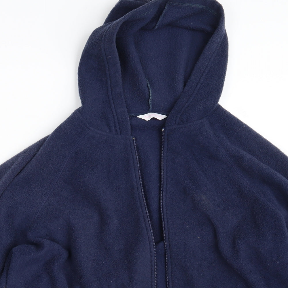 Womens UK Size 20 Casual Comfort Blue Full Zip Jumper