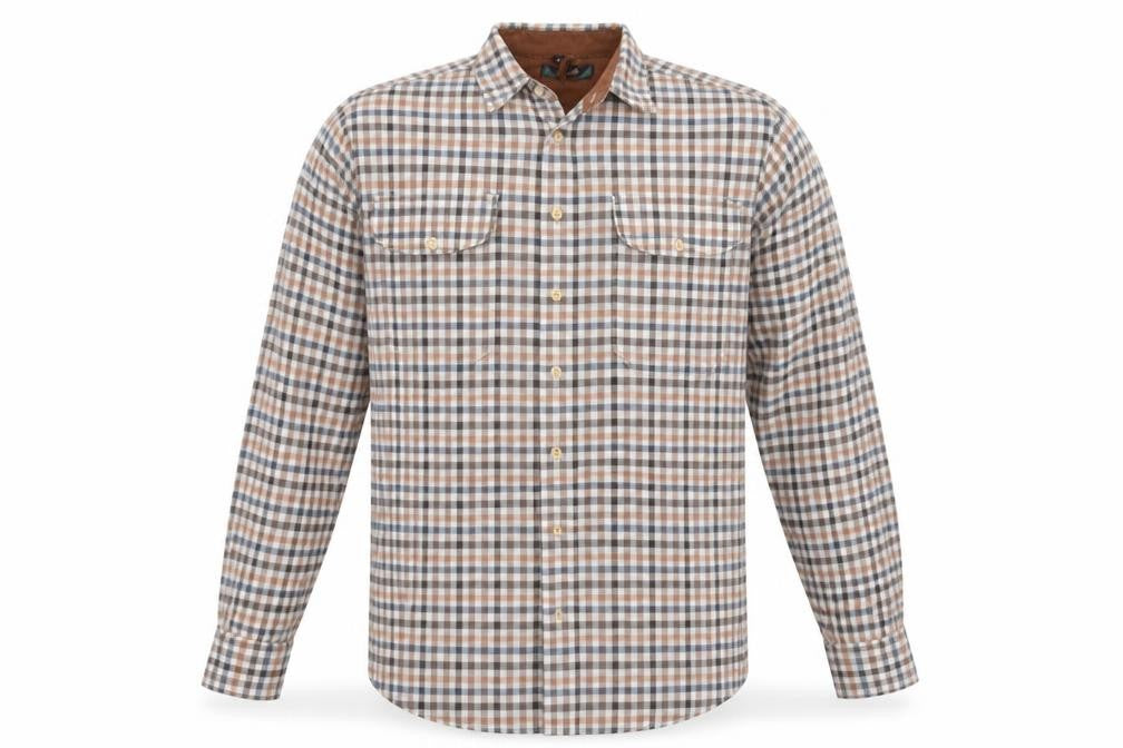 Mens UK Size M Bonari Brown  Button-Up Long Sleeve Casual Shirt