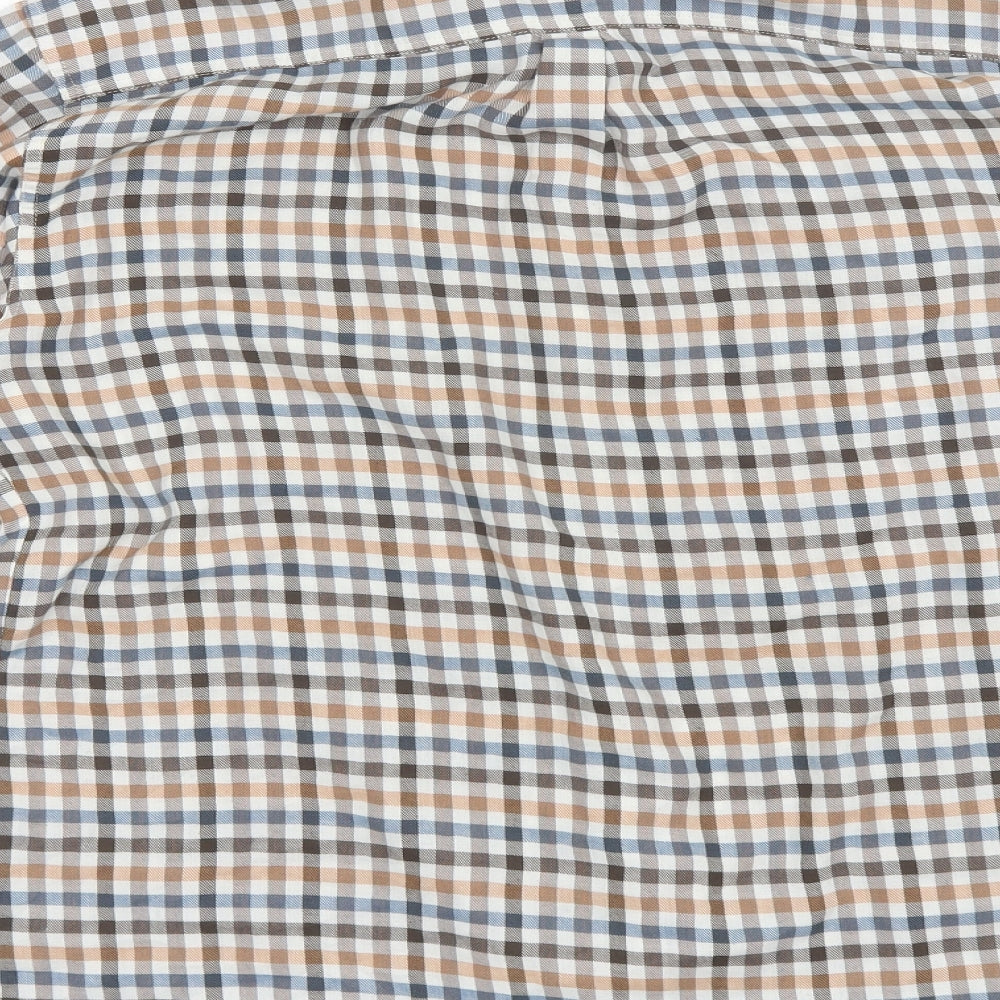 Mens UK Size M Bonari Brown  Button-Up Long Sleeve Casual Shirt