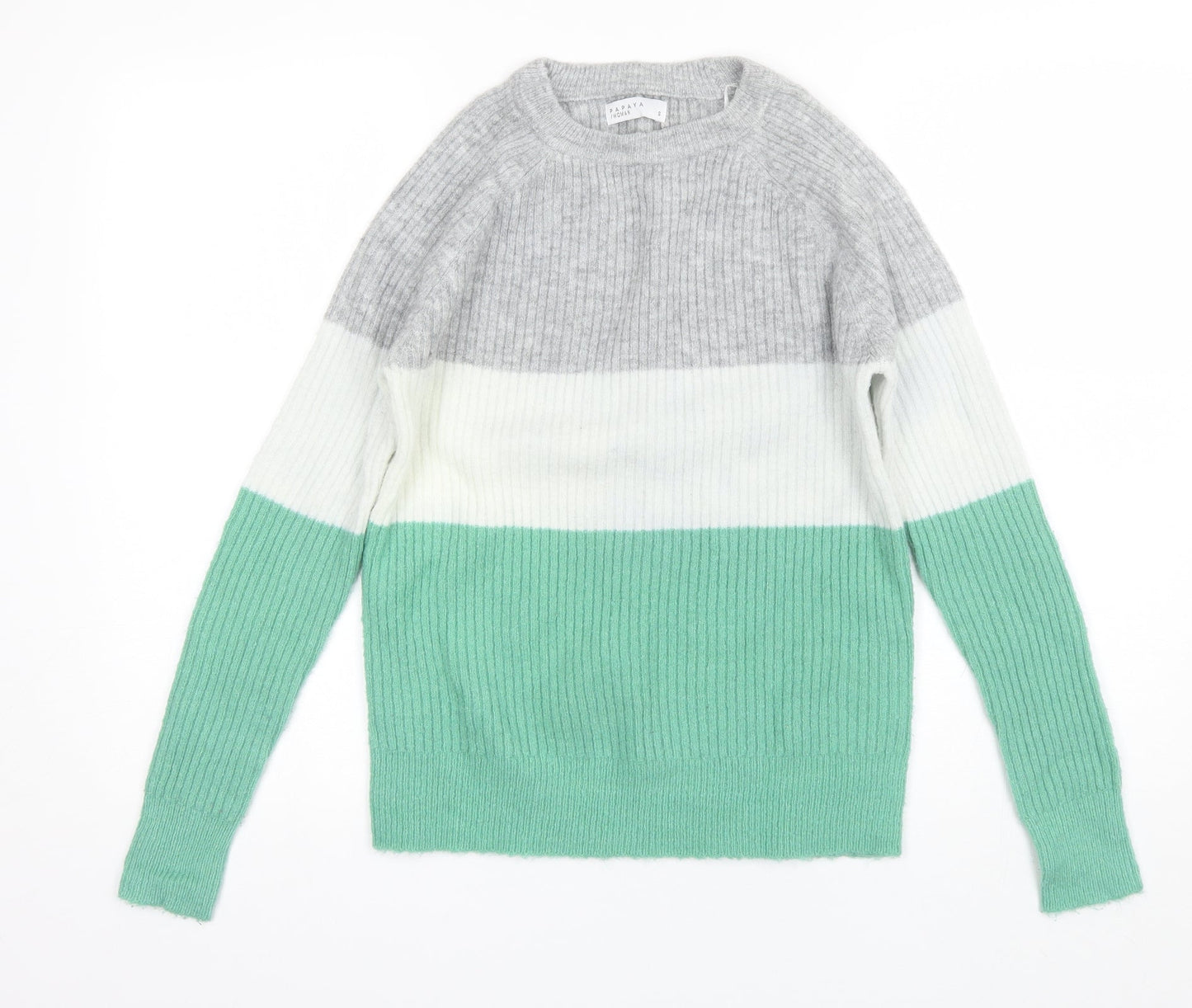 Womens UK Size S Papaya Green Pullover Jumper
