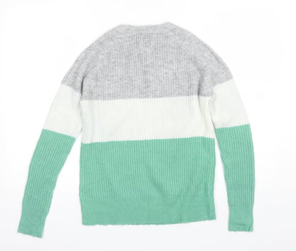 Womens UK Size S Papaya Green Pullover Jumper