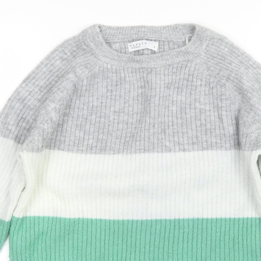 Womens UK Size S Papaya Green Pullover Jumper
