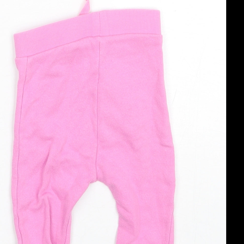 George Baby Pink  Cotton Jogger Trousers Size 6-9 Months