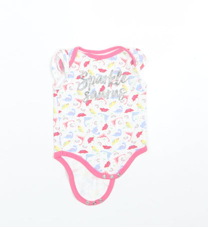 Pep&Co Baby White  Cotton Romper One-Piece Size 6-9 Months