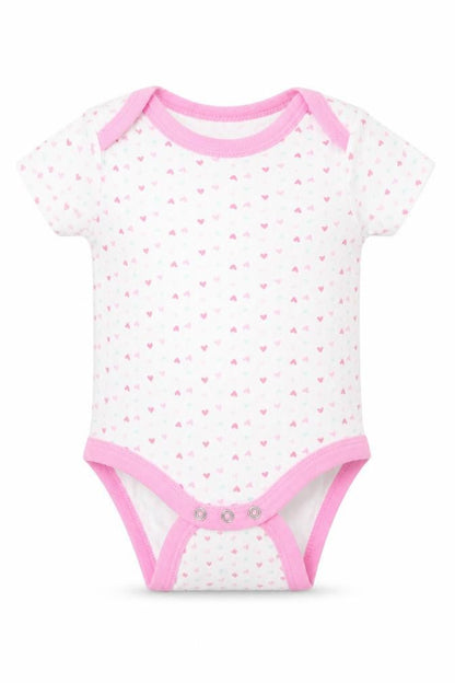 Front view of Moon & Stars Baby White Cotton Romper One-Piece, size 3-6, Months