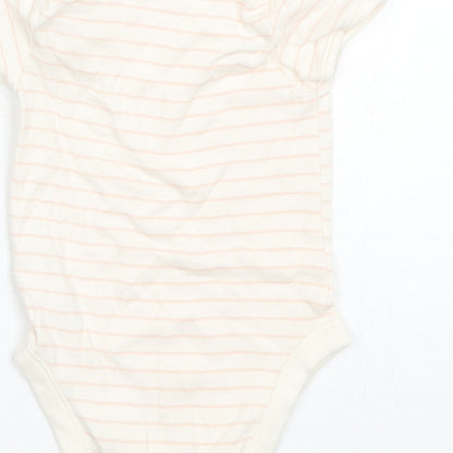 George Baby Beige Striped Cotton Romper One-Piece Size 9-12 Months