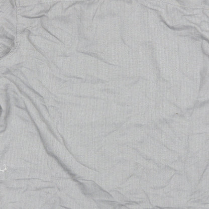River Island Mens Grey  Polyester  Button-Up Size M Collared