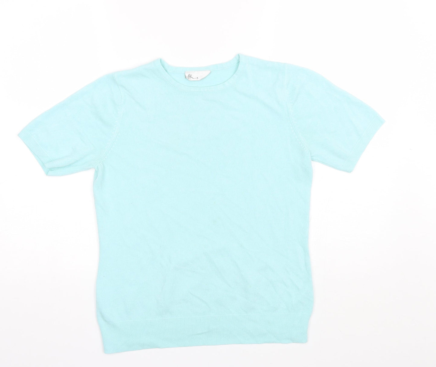 Womens UK Size 12 BHS Blue Basic T-Shirt