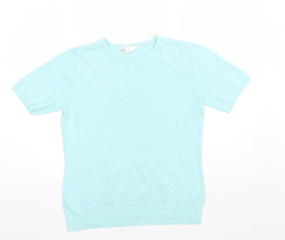 Womens UK Size 12 BHS Blue Basic T-Shirt