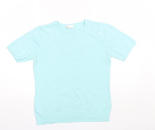 Womens UK Size 12 BHS Blue Basic T-Shirt