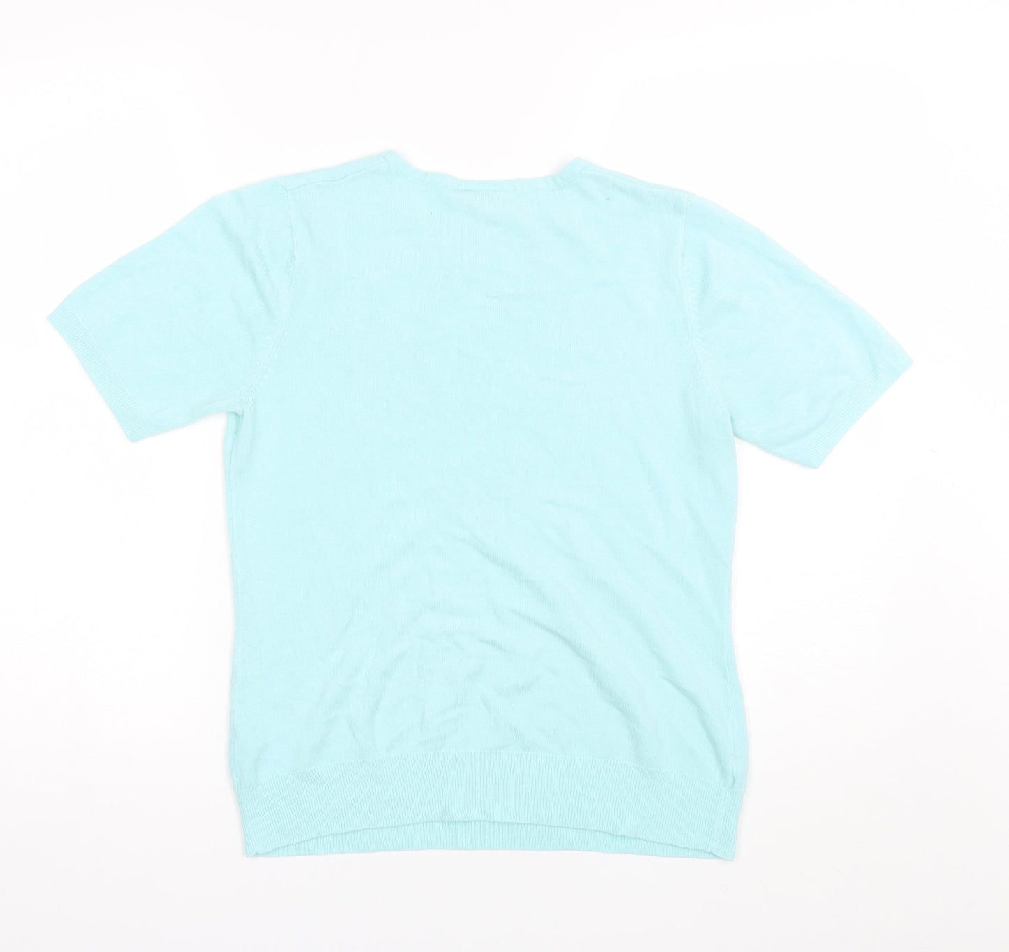 Womens UK Size 12 BHS Blue Basic T-Shirt