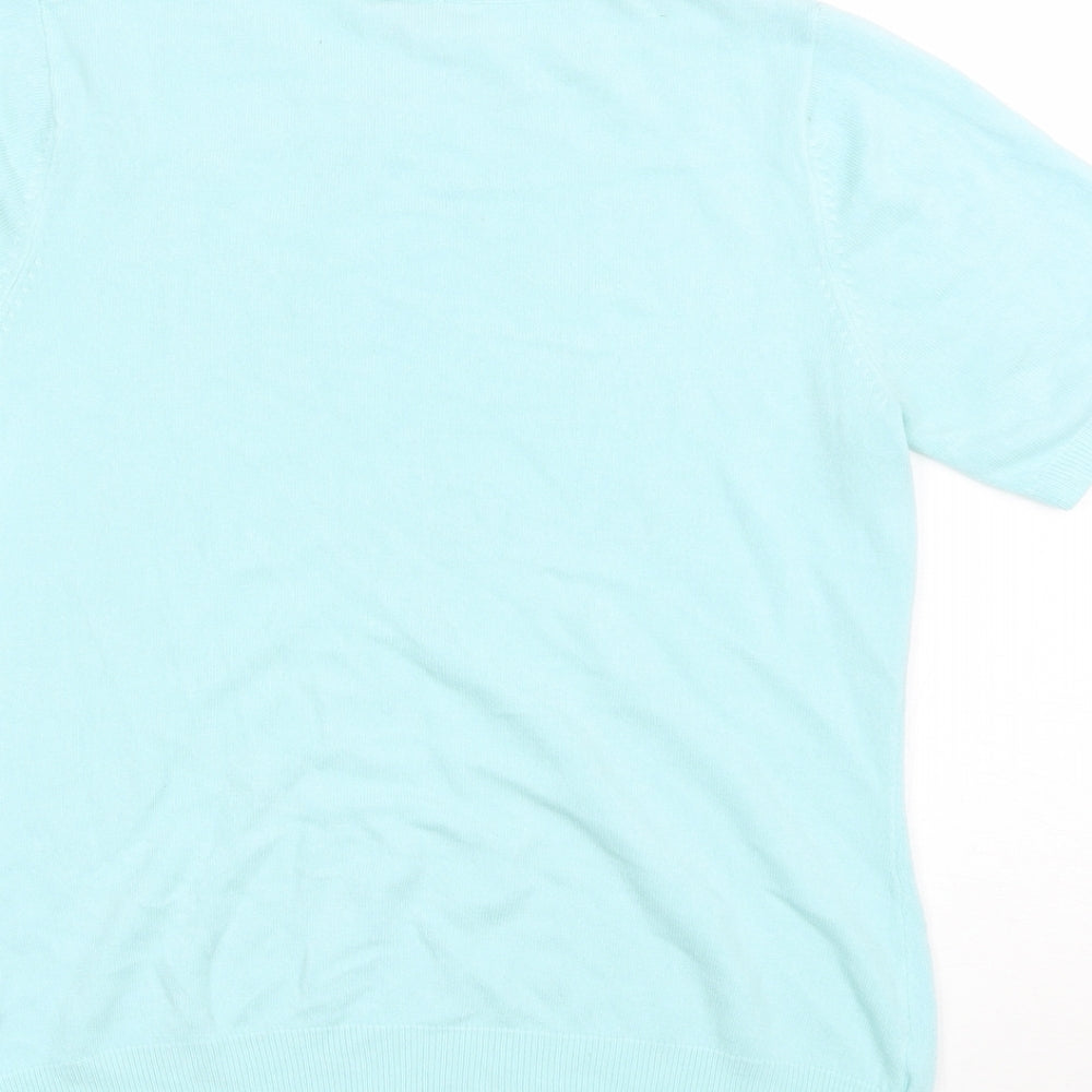 Womens UK Size 12 BHS Blue Basic T-Shirt