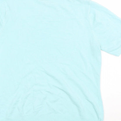 Womens UK Size 12 BHS Blue Basic T-Shirt