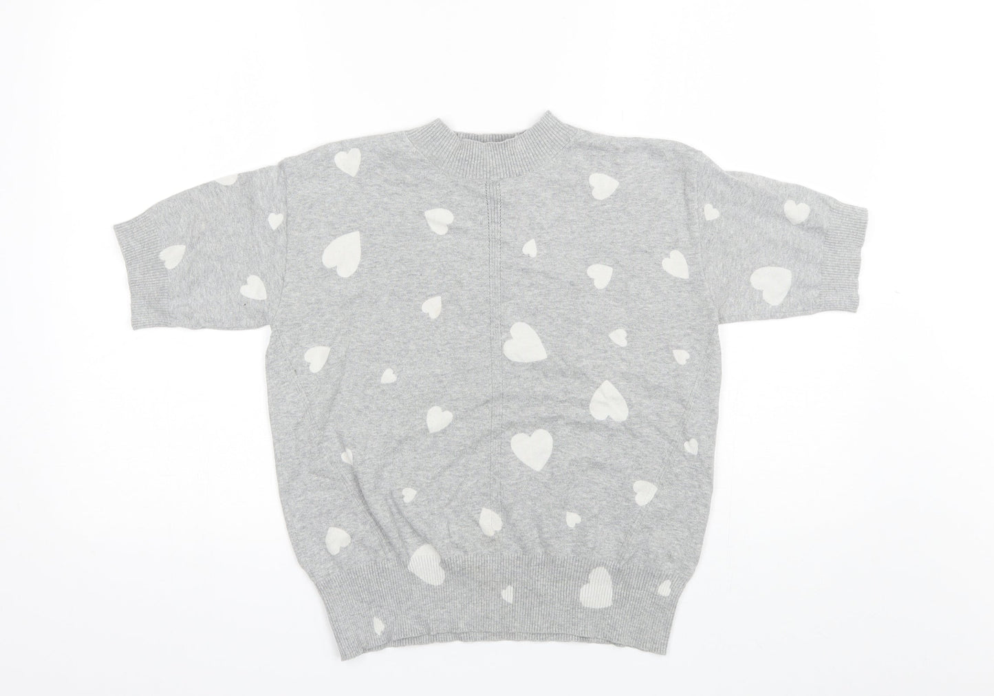 Womens UK Size S Marks and Spencer Grey Basic T-Shirt