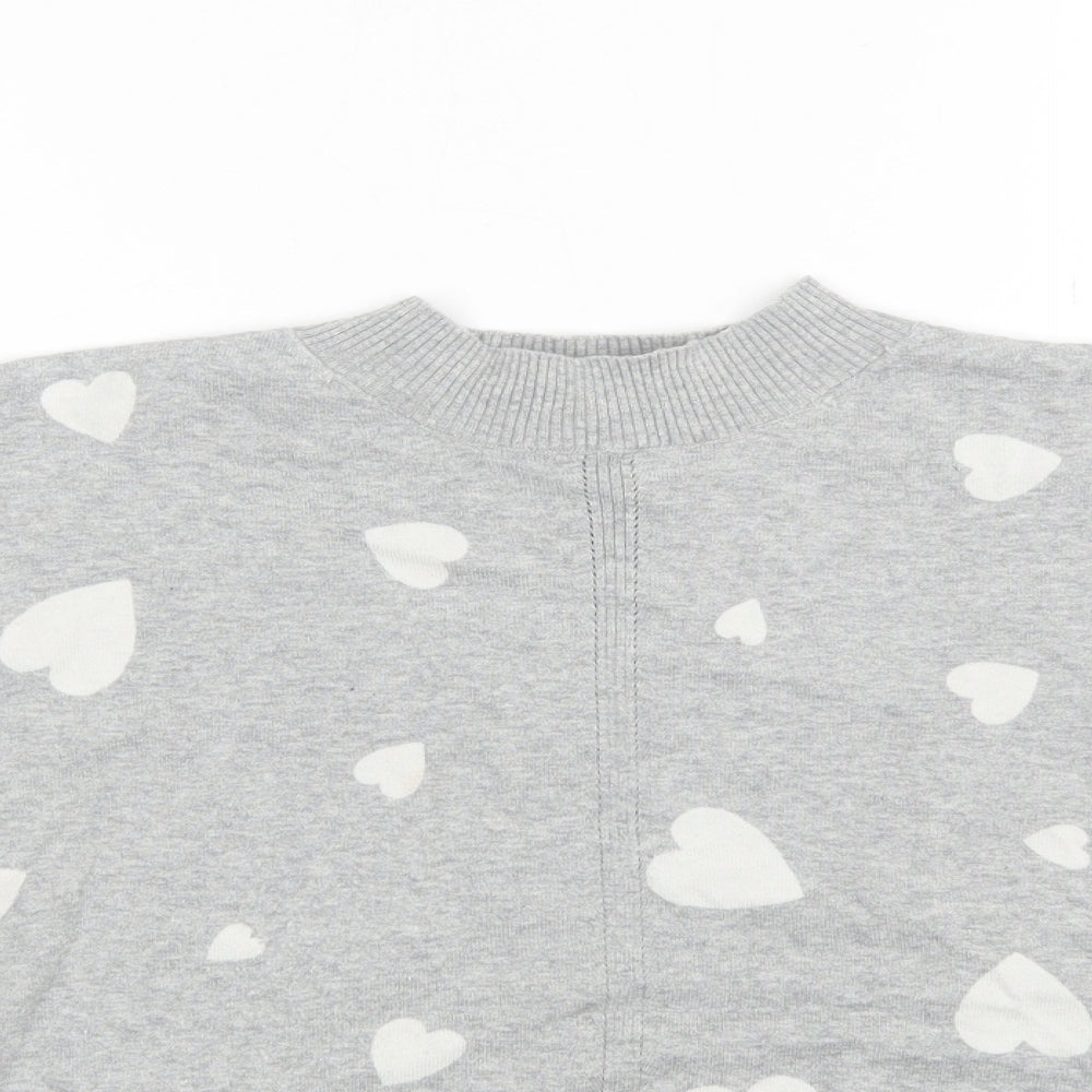 Womens UK Size S Marks and Spencer Grey Basic T-Shirt