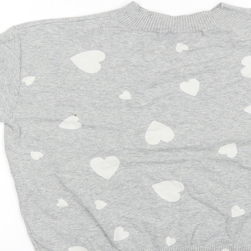 Womens UK Size S Marks and Spencer Grey Basic T-Shirt
