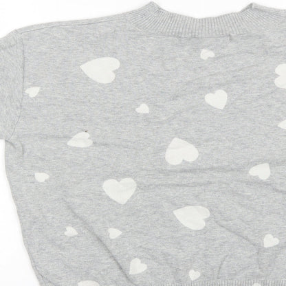 Womens UK Size S Marks and Spencer Grey Basic T-Shirt