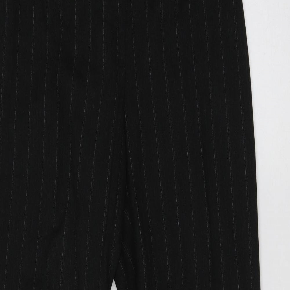 F&F Womens Black  Viscose Dress Pants Trousers Size 8 L24 in Regular