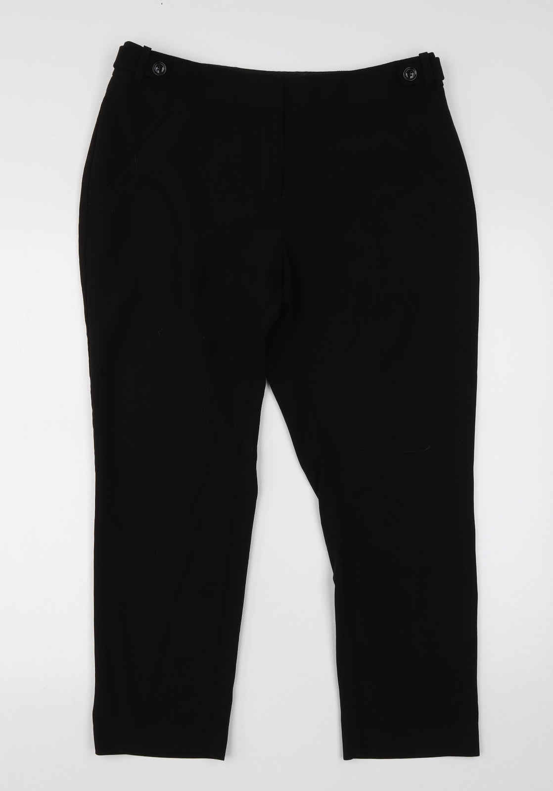 Womens UK Size 12 Principles Regular Fit Dress Pants Black Trousers