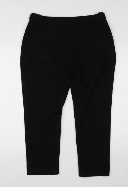 Womens UK Size 12 Principles Regular Fit Dress Pants Black Trousers